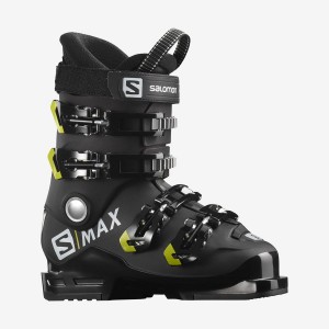 Kids' Salomon S/MAX 60 RT Ski Boots Black / Green | IN3618WNB