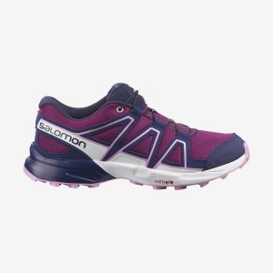 Kids' Salomon SPEEDCROSS Trail Running Shoes Purple / Blue | IN3600AHK