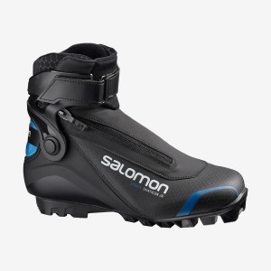 Kids' Salomon S/RACE SKIATHLON PILOT JUNIOR Ski Boots Black / Blue | IN3607JPQ