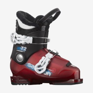 Kids' Salomon T2 RT Ski Boots Black / Red / White | IN3614BEX