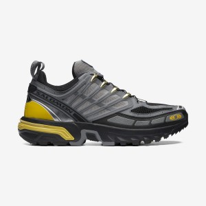 Men's Salomon ACS PRO ADVANCED Sneakers Grey / Yellow | IN2173LIS