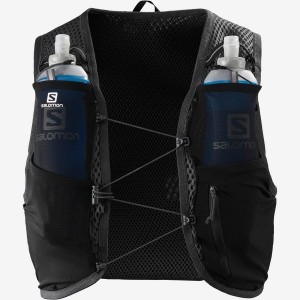 Men's Salomon ACTIVE SKIN 4 Running Packs Black | IN2516KOR