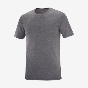 Men's Salomon AGILE TRAINING T Shirts Grey | IN2381FDN