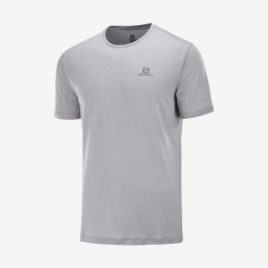 Men's Salomon AGILE TRAINING T Shirts White | IN2379SGL