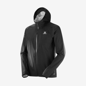 Men's Salomon BONATTI WATERPROOF 2.5L Jackets Black | IN2350QMA