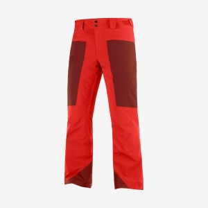 Men's Salomon BRILLIANT Ski Pants Red | IN2485FDN