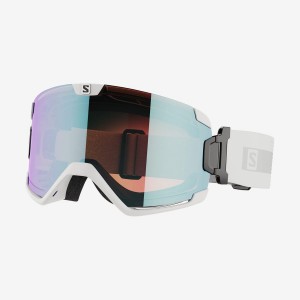 Men's Salomon COSMIC PHOTOCHROMIC Goggles White | IN2705MQZ