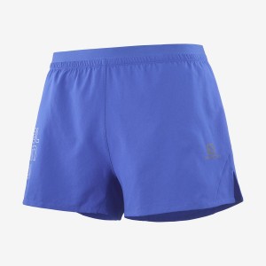 Men's Salomon CROSS 3'' Shorts Blue | IN2450TCE