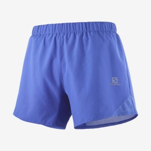 Men's Salomon CROSS REBEL 5'' Shorts Blue | IN2448EBC