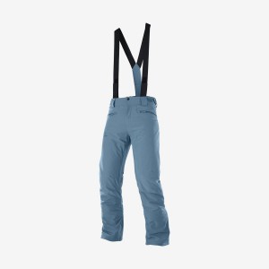 Men's Salomon EDGE Ski Pants Blue | IN2481JPQ