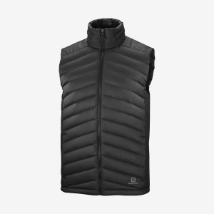 Men's Salomon ESSENTIAL XWARM DOWN INSULATED Jackets Black | IN2308SGL