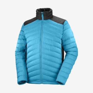 Men's Salomon ESSENTIAL XWARM DOWN INSULATED Jackets Blue | IN2316ZUT