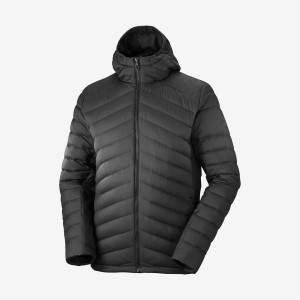 Men's Salomon ESSENTIAL XWARM DOWN INSULATED Jackets Black | IN2319VRW