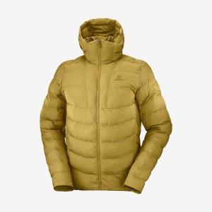 Men's Salomon ESSENTIAL XWARM INSULATED Jackets Yellow | IN2312HAP