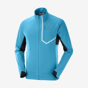 Men's Salomon GORE-TEX INFINIUM™ WINDSTOPPER® PRO Jackets Black | IN2365BEX