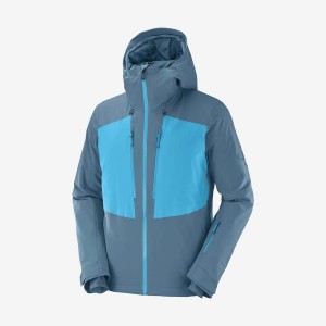 Men's Salomon HIGHLAND INSULATED Jackets Blue | IN2328YXF