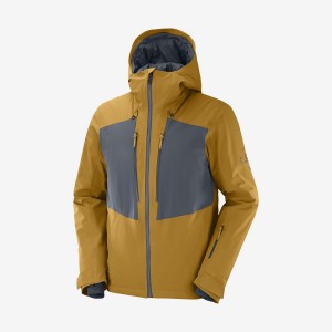 Men's Salomon HIGHLAND INSULATED Jackets Yellow | IN2329UZG