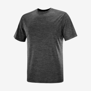 Men's Salomon OUTLIFE MERINO BLEND T Shirts Black | IN2404AHK