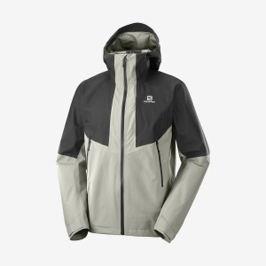 Men's Salomon OUTLINE GORE-TEX HYBRID Jackets Black / Grey | IN2336DFM