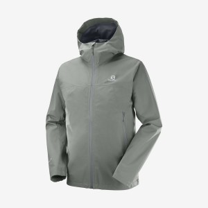 Men's Salomon OUTLINE GORE-TEX WATERPROOF 2.5 LAYERS Jackets Olive | IN2343ZUT