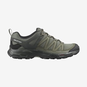 Men's Salomon PATHFINDER Hiking Shoes Olive | IN2005LIS