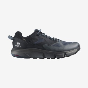 Men's Salomon PREDICT HIKE GORE-TEX Hiking Shoes Grey / Black | IN2074JPQ