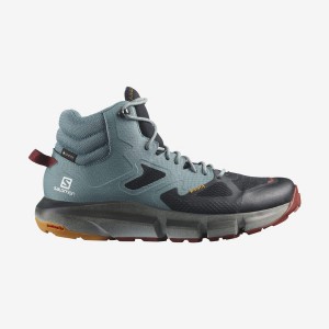 Men's Salomon PREDICT HIKE MID GORE-TEX Hiking Shoes Turquoise | IN2081BEX