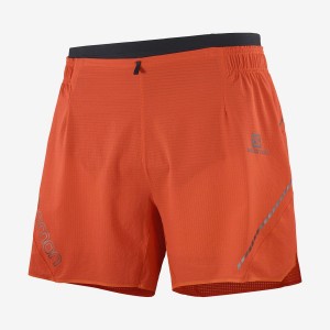 Men's Salomon SENSE AERO 5'' Shorts Orange | IN2468CTV