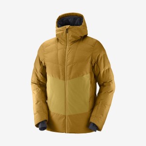 Men's Salomon SNOWSHELTER INSULATED Jackets Brown | IN2325EBC