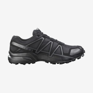 Men's Salomon SPEEDCROSS 4 WIDE FORCES Boots Black | IN2263AHK