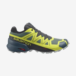 Men's Salomon SPEEDCROSS 5 Trail Running Shoes Yellow / Black | IN2113RVD