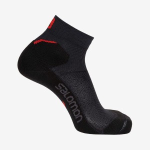 Men's Salomon SPEEDCROSS ANKLE Socks Black | IN2673LIS