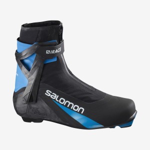 Men's Salomon S/RACE CARBON SKATE PROLINK Ski Boots Black / Blue | IN2741JPQ