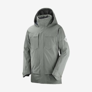 Men's Salomon STANCE CARGO Ski Jackets Olive | IN2298WNB