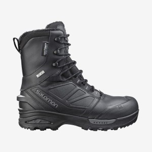 Men's Salomon TOUNDRA FORCES CLIMASALOMON™ WATERPROOF Boots Black | IN2262AHK