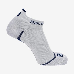 Men's Salomon ULTRA LOW Socks White | IN2682WNB