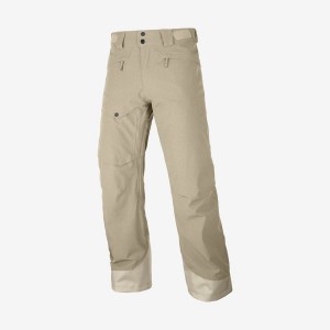 Men's Salomon UNTRACKED Ski Pants Beige | IN2491ZUT