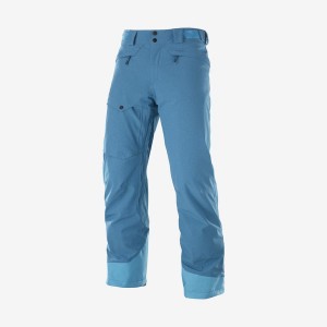 Men's Salomon UNTRACKED Ski Pants Blue | IN2490LIS