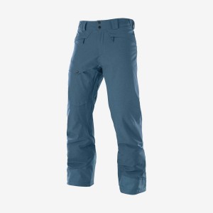 Men's Salomon UNTRACKED Ski Pants Navy | IN2489KOR