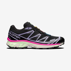 Men's Salomon XT-6 Sneakers Black / Purple | IN2190PJJ