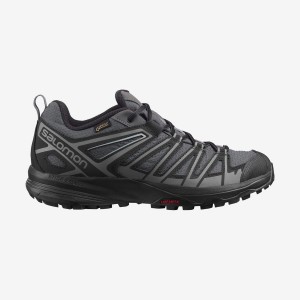 Men's Salomon X CREST GORE-TEX Hiking Shoes Black | IN2007XYU