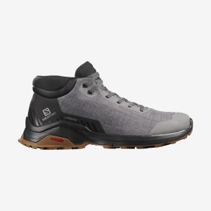 Men's Salomon X REVEAL CHUKKA CLIMASALOMON™ WATERPROOF Winter Boots Grey | IN2247CTV