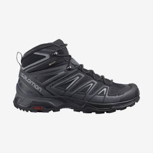 Men's Salomon X ULTRA 3 MID GORE-TEX Hiking Shoes Grey / Black | IN2049AHK