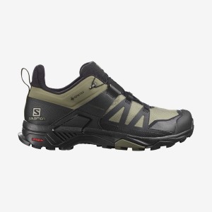 Men's Salomon X ULTRA 4 GORE-TEX Hiking Shoes Olive / Black | IN2033XYU