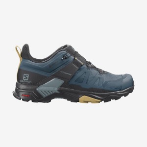 Men's Salomon X ULTRA 4 GORE-TEX Hiking Shoes Blue | IN2037NWY