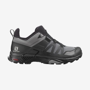 Men's Salomon X ULTRA 4 Hiking Shoes Grey / Black | IN2066QMA