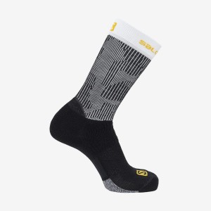 Men's Salomon X ULTRA CREW Socks Black | IN2693FDN