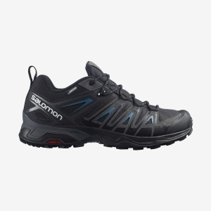 Men's Salomon X ULTRA PIONEER CLIMASALOMON™ WATERPROOF Hiking Shoes Black | IN2069SGL