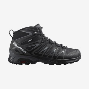 Men's Salomon X ULTRA PIONEER MID CLIMASALOMON™ WATERPROOF Hiking Shoes Grey / Black | IN2071FDN