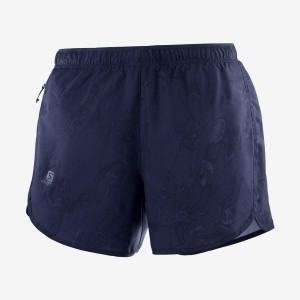 Women's Salomon AGILE Shorts Navy | IN3268JPQ